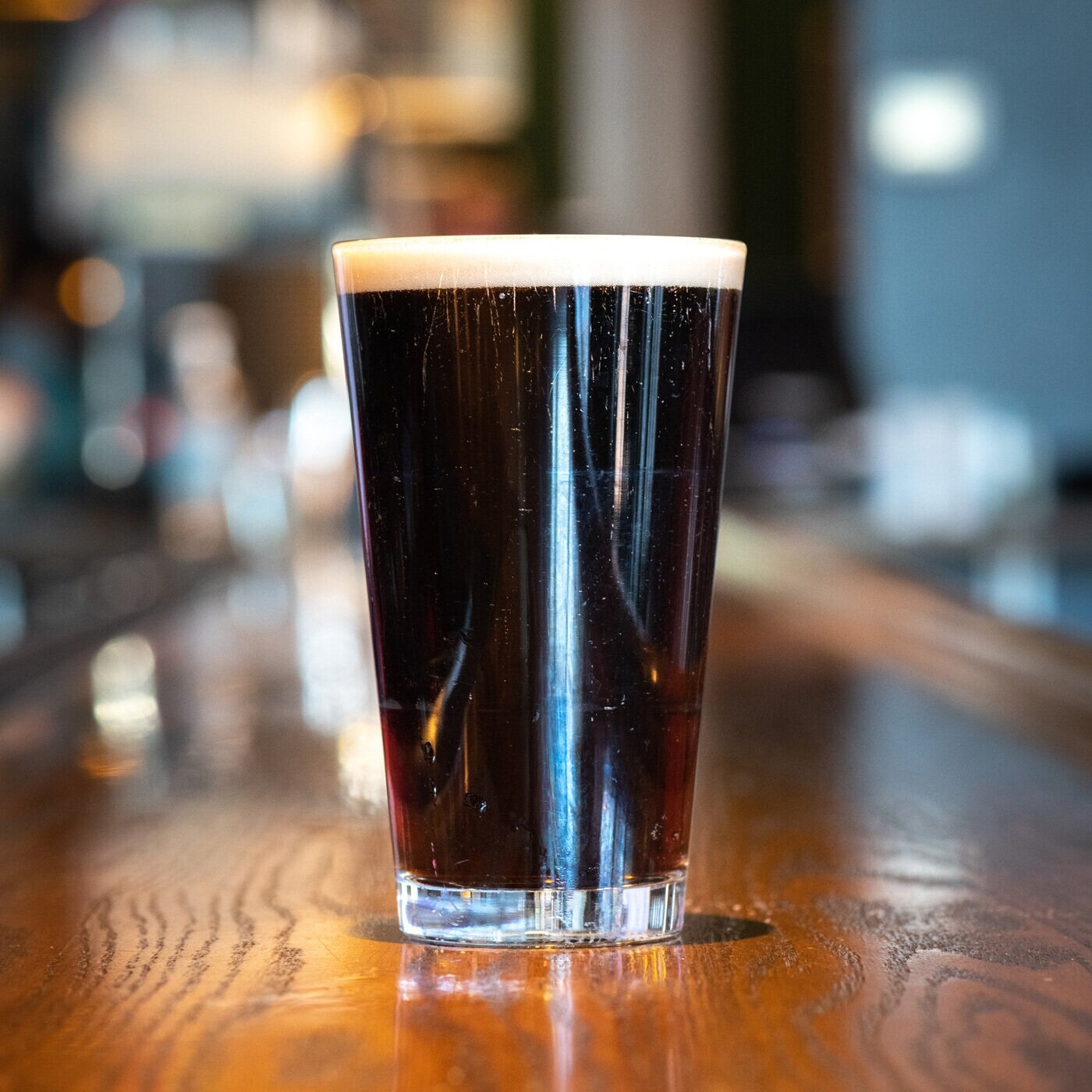 Pint of Bishop Brown beer